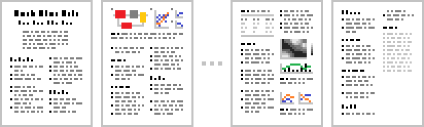 A pixelated schematic illustration of step 6, as in step 5 but now with even more bullets under each heading, and even more references.